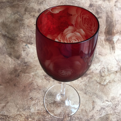 バラのワイングラス 2枚目の画像