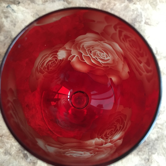 バラのワイングラス 3枚目の画像