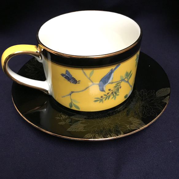 シノワズリのカップ＆ソーサー・イエロー  その2 2枚目の画像