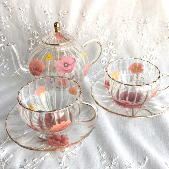 ガラスのティーセット・ポピー ティーカップ Renon 通販 11285778