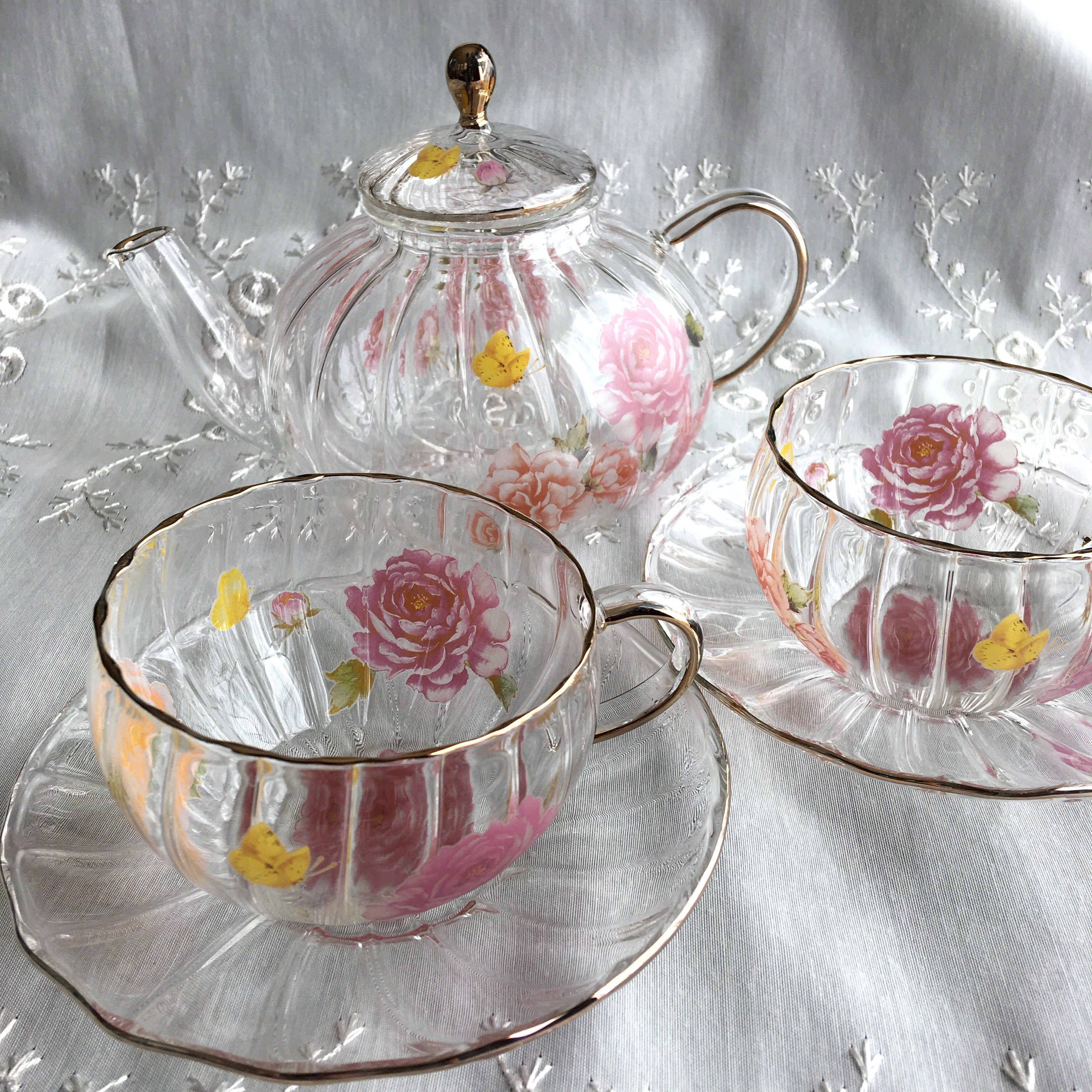 ムラノガラス　ティーカップセット ムラノガラス ティーカップセット