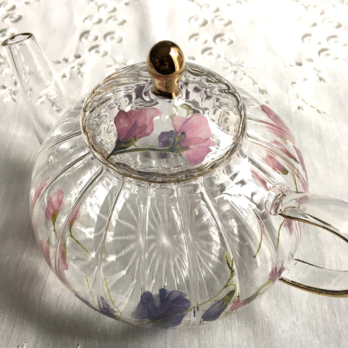 ガラスのティーセット・スイートピー ティーカップ Renon 通販