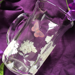 紫陽花のビアジョッキ・Ａ 1枚目の画像
