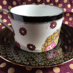 昭和レトロ猫のカップ&ソーサー(のら猫) 2枚目の画像