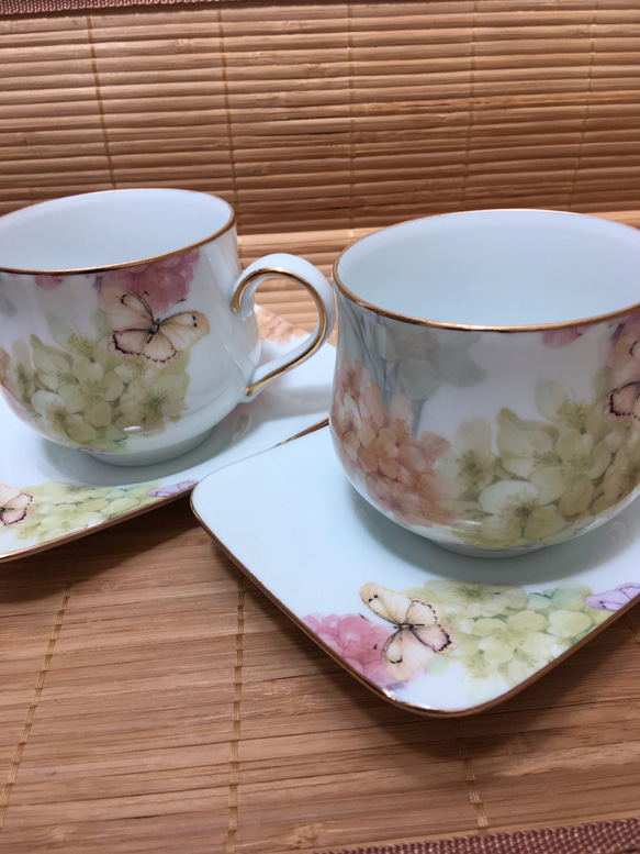 紫陽花のカップ&ソーサー 2枚目の画像