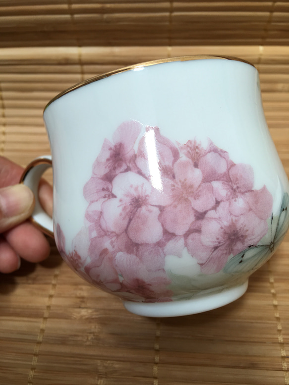 紫陽花のカップ&ソーサー 4枚目の画像