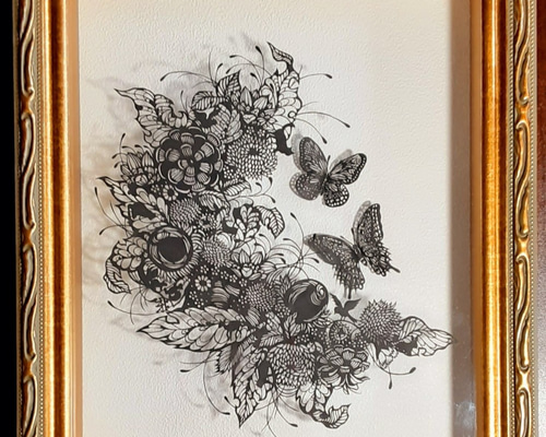 額縁入り　蝶　絵画 Yahoo!オークション -「モルフォ蝶 額」の落札相場・落札価格