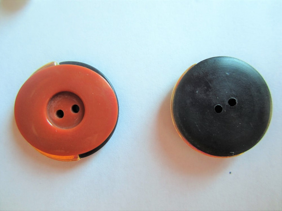 大きいレトロボタン★5個《ブラウン系》　～ヴィンテージボタン～ 3枚目の画像