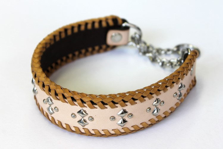 中型犬用ハーフチョーク(パターン：ハーリキン)