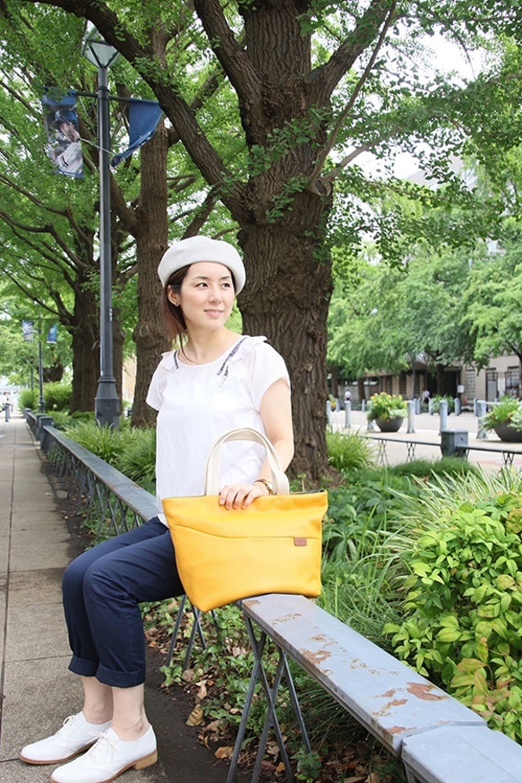 [Bag fruit multi-tote (S)/yellow] A4尺寸方便日常使用 第10張的照片