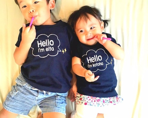 名入れTシャツ　お名前tシャツ ファミリーコーデ 家族Tシャツ ファミリーtシャツ ファミリーコーデ 名入れtシャツ