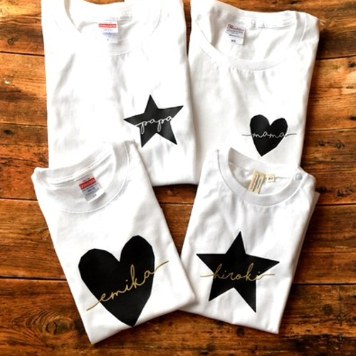 子供服ランキング1位☆名入れTshirt☆星＆ハート☆赤ちゃん