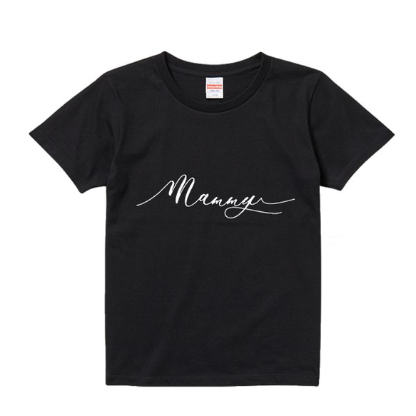 ブラック★シンプルネームＴシャツ★ロンパース～大人サイズまで★リンクコーデ☆マタニティフォトにも★ 2枚目の画像