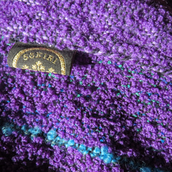 ☆男性へのクリスマスプレゼントにも☆ - Purple - 手織りパープル紫　ウールスヌード　マフラー 7枚目の画像
