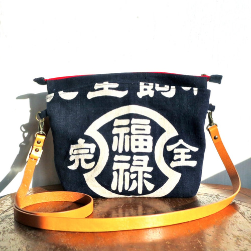 Fukuroku- ビンテージ前掛けバッグ リメイクショルダーバッグ
