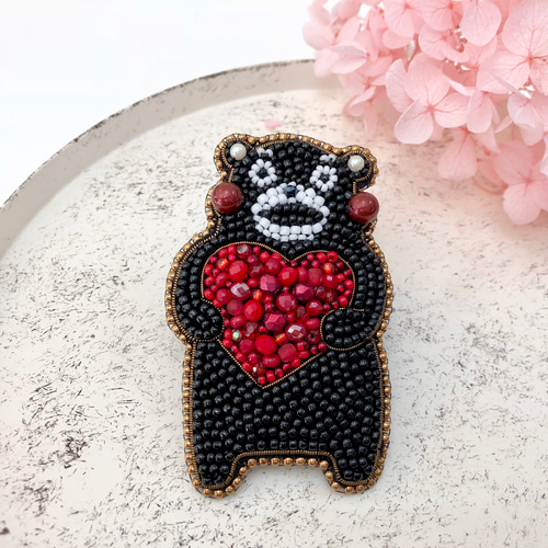 図書バッグ✖️4 ヌビ　くま刺繍　オリーブ刺繍　リボン刺繍　ラベンダー刺繍 相良刺繍クマポーチ