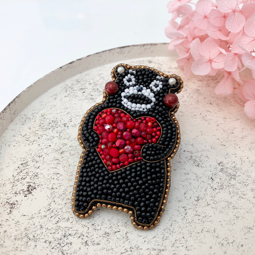 カツ専用　くまモン ビーズ刺繍ラウンド小財布 カツ専用 くまモン ビーズ刺繍ラウンド小財布 - メルカリ