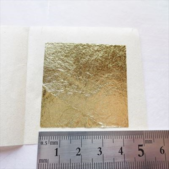純金箔シート24ｋ　4.2角　5枚 2枚目の画像