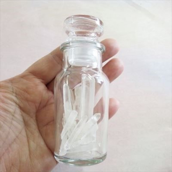 メディシンボトル風ガラス瓶　3本 6枚目の画像