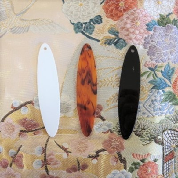 帯飾りプレート（帯根付板）3ｍｍ　べっ甲色　９ｃｍ　美和田屋オリジナル3枚　 6枚目の画像