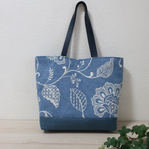 10％OFFイギリス刺繍生地トートバック トートバッグ onkako