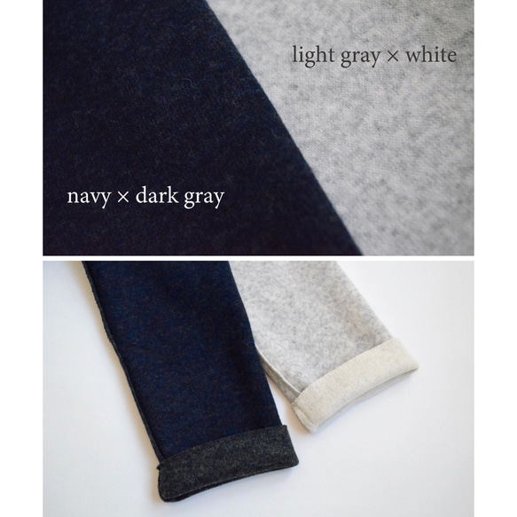 最後一個！ &lt;SALE 50% OFF&gt; 羊毛可逆長款針織衫（海軍藍和深灰色） 第10張的照片