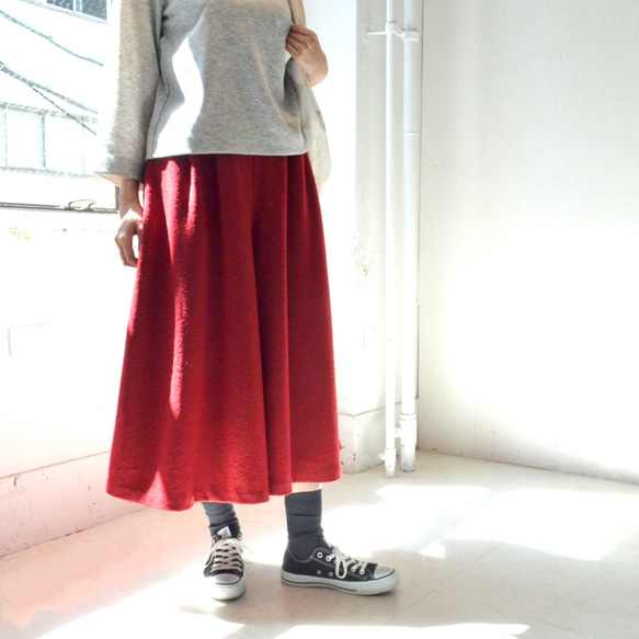 最後一個！ &lt;50% OFF&gt; Mini Bouclé Front Tuck Flare Culottes Pant 第1張的照片