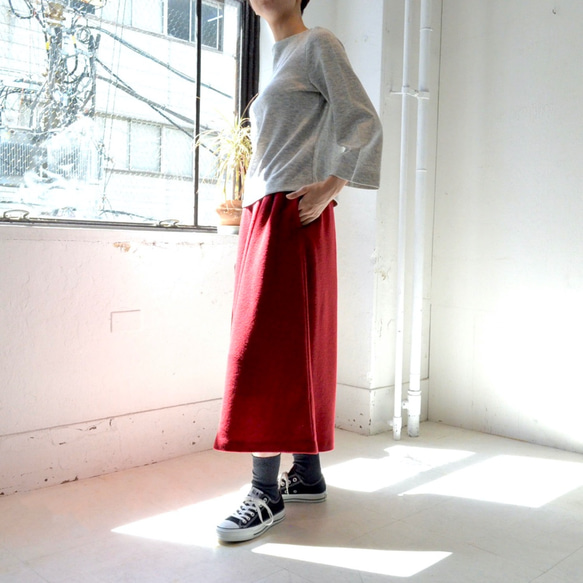 最後一個！ &lt;50% OFF&gt; Mini Bouclé Front Tuck Flare Culottes Pant 第4張的照片