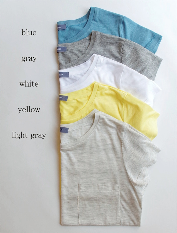 短袖口袋tee (light gray) 第5張的照片