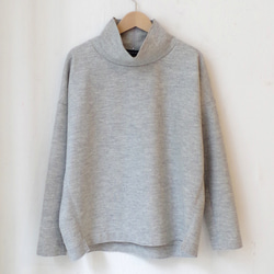 ◆SOLD OUT◆ ★SALE 30%OFF★圧縮ウール天竺ハイネックプルオーバー (gray) 2枚目の画像