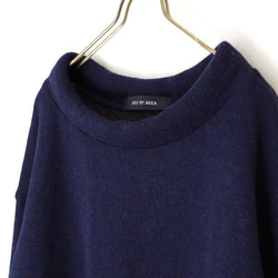 ◆SOLD OUT◆アンゴラウール接結クルーネックプルオーバー(navy) 1枚目の画像