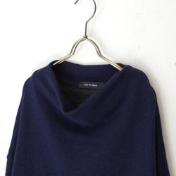 ◆SOLD OUT◆アンゴラウール接結ボトルネックプルオーバー(navy) 1枚目の画像