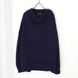 ◆SOLD OUT◆アンゴラウール接結ボトルネックプルオーバー(navy) 5枚目の画像