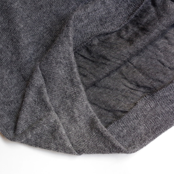 ◆售完◆安哥拉羊毛皇冠圓領套頭衫（深灰色） 第5張的照片