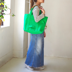 ◆SOLD OUT◆　倉敷帆布のトートバッグ　”Paradise green” 6枚目の画像