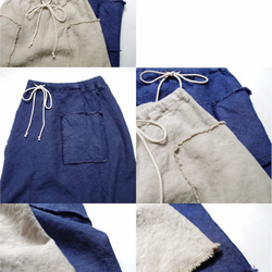 ◆SOLD OUT◆ リネンのロングスカート（blue） 5枚目の画像