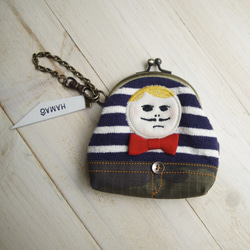 ◆SOLD OUT◆HAMAONIGIRI “navy border × camouflage” 1枚目の画像