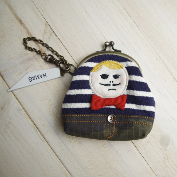 ◆SOLD OUT◆HAMAONIGIRI “navy border × camouflage” 1枚目の画像