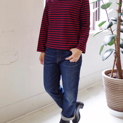 ◆SOLD OUT◆★SALE 30％OFF★ ボーダービルドネックプルオーバー（navy × red） 9枚目の画像