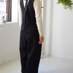 ◆SOLD OUT◆★30%off SALE★ 深Vネックジャージオールインワン“black” 10枚目の画像