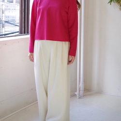 ◆SOLD OUT◆ 圧縮wool天竺 ショート丈トップス(pink/size:2) 4枚目の画像