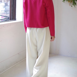 ◆SOLD OUT◆ 圧縮wool天竺 ショート丈トップス(pink/size:2) 5枚目の画像