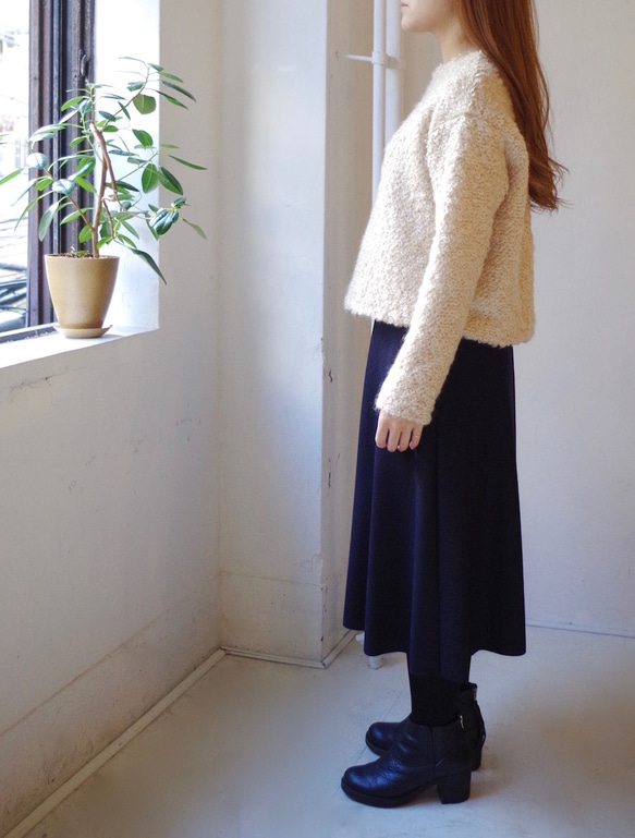 ◆SOLD OUT ◆ループブークレークルーネックプルオーバー(beige) 3枚目の画像