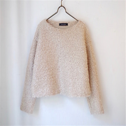 ◆SOLD OUT ◆ループブークレークルーネックプルオーバー(beige) 5枚目の画像