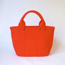 &lt;最後一個&gt;倉敷帆布小手提袋“ 100％橙色” 第4張的照片