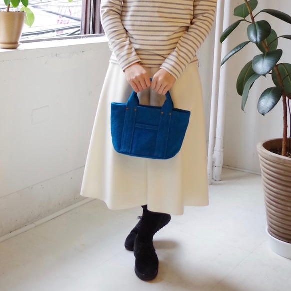 Kurashiki Canvas Petit Tote &quot;Rich blue&quot; 第9張的照片