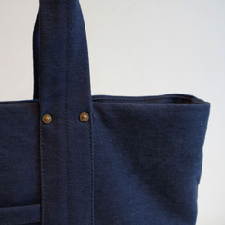 ＜ラスト1つ＞ 倉敷帆布のトートバッグ　”Midnight blue” 5枚目の画像