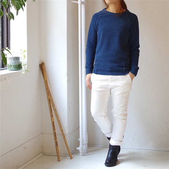 ◆已售完◆染色靛藍羊毛套衫/尺碼：2 第5張的照片