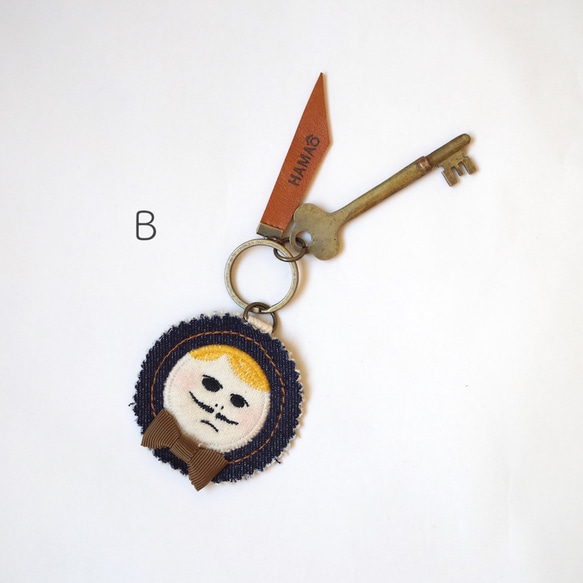 日本複古鑰匙扣（彩色臉） 第4張的照片