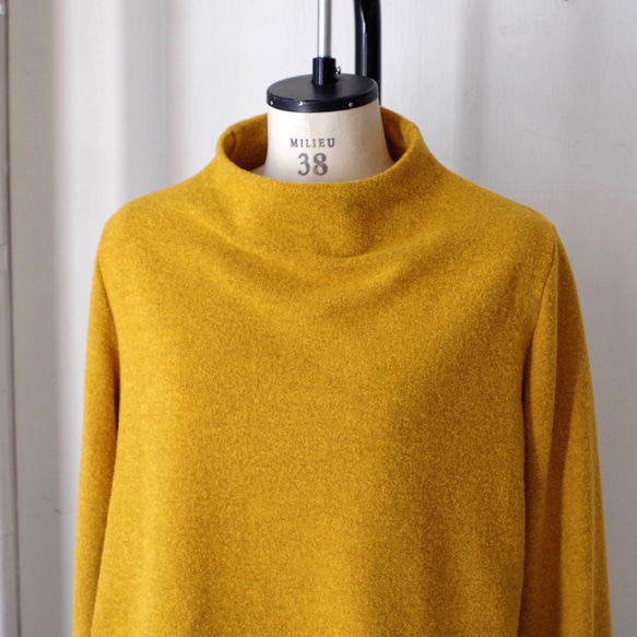 ◆SOLD OUT◆ ミニブークレビルドネックパフスリーブプルオーバー（Mustard yellow） 6枚目の画像